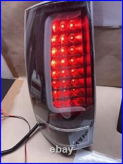 FIT 2007-2014 Chevy Suburban Tahoe GMC Yukon Clear Led Tail Light Pair #T280