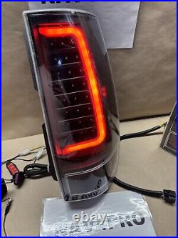 FIT 2007-2014 Chevy Suburban Tahoe GMC Yukon Clear Led Tail Light Pair #T280