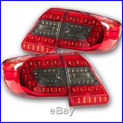 FIT 2011-2013 Toyota Corolla Altis Led Rear Tail light Lamps Red Black Color