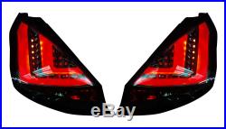 FORD FIESTA Mk7 Facelift (2013-) SMOKED LED LIGHT BAR REAR TAIL LIGHTS