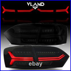 FULL LED Sequential Smoked Tail Lights for Jetta 2011-2014 Rear Brake Lamps L+RH