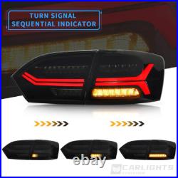 FULL LED Sequential Smoked Tail Lights for Jetta 2011-2014 Rear Brake Lamps L+RH