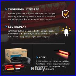 FULL LED Sequential Smoked Tail Lights for Jetta 2011-2014 Rear Brake Lamps L+RH