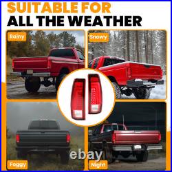 FULL LED Tail Lights Rear Lamps For Ford F150 F250 F350 Bronco 90-97 96 Pair