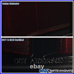 Fit 00-06 Suburban Tahoe Yukon XL Glossy Black LED Light Bar Smoke Tail Lights