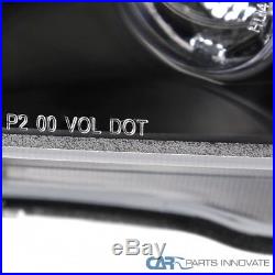 Fit 03-05 Honda Accord 4Dr Black LED Halo Projector Headlights+Tail Brake Lamps