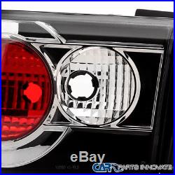 Fit 03-05 Honda Accord 4Dr Black LED Halo Projector Headlights+Tail Brake Lamps