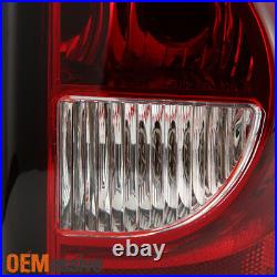 Fit 03-06 Chevy Silverado Pickup Red Clear Tail Lights Replacement