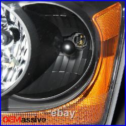 Fit 04-06 Dodge Durango Black Headlights + Dark Red Tail Lights Replacement