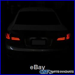 Fit 06-08 IS250 IS350 Black Full LED Tail Lights+Trunk Brake Lamps Left+Right