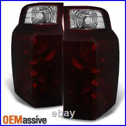Fit 06-10 Jeep Commander Dark Red Tail Lights Replacement Driver + Passenger