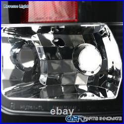 Fit 07-14 GMC Sierra 1500 2500 3500 Pickup Black LED Tail Lights Rear Brake Lamp