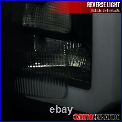 Fit 07-14 Tahoe Suburban Black Smoke Tail Lights Dynamic LED Sequential Signal