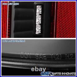 Fit 14-18 Chevy Silverado 1500 2500HD GMC Sierra Black Tail Brake Lights+LED Bar