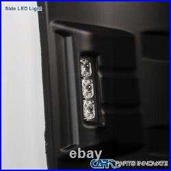 Fit 14-18 GMC Sierra 1500 2500HD 3500HD Pickup Black LED Tail Lights Brake Lamps