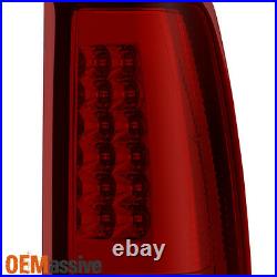 Fit 1999-2002 Chevy Silverado 1500 1999-2006 GMC Sierra Red LED Tube Tail Lights