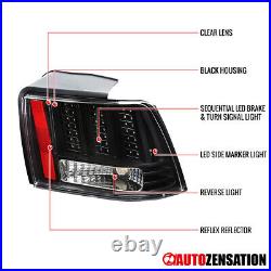 Fit 1999-2004 Ford Mustang GT Black Tail Lights LED Sequential Signal Left&Right