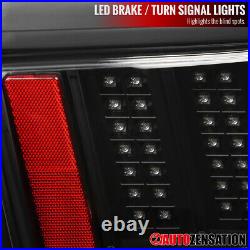 Fit 1999-2004 Ford Mustang GT Black Tail Lights LED Sequential Signal Left&Right