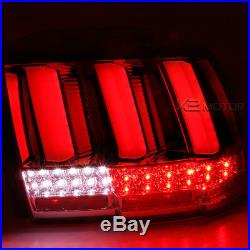 Fit 1999-2004 Ford Mustang Red/Smoke Sequential LED Neon Tube Tail Brake Lamps