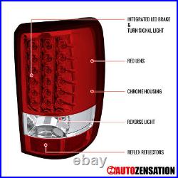 Fit 2000-2006 Chevy Tahoe Suburban GMC Yukon Denali LED Tail Lights Red 00-06