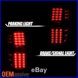 Fit 2002-2006 Chevy Avalanche 1500 2500 L + R Black Smoked LED Tail Lights
