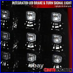Fit 2003-2006 Chevy Silverado 1500 2500 Slick Black LED Tail Lights Brake Lamps
