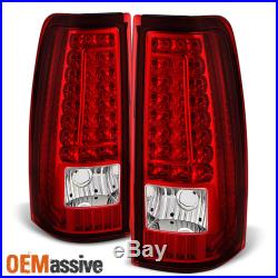 Fit 2003-2006 Silverado Sierra 1500 2500 3500 Red Clear LED Tail Lights