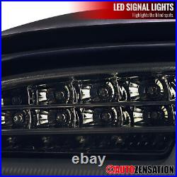 Fit 2004-2007 BMW E60 525i 530i 550i Black Smoke LED Bar Tail Lights Brake Lamps