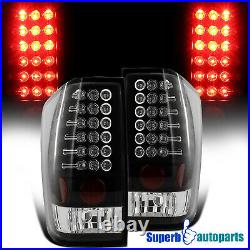 Fit 2004-2015 Nissan 04-15 Titan Black LED Tail Lights Brake Signal Lamps Pair