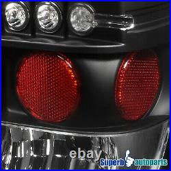 Fit 2004-2015 Nissan 04-15 Titan Black LED Tail Lights Brake Signal Lamps Pair