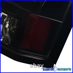 Fit 2005-2008 Dodge Charger LED Tail Lights Brake Lamp Glossy Black Smoke