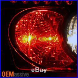 Fit 2005-2010 Chrysler 300 Halogen Black Headlights+Black Smoked LED Tail Lights