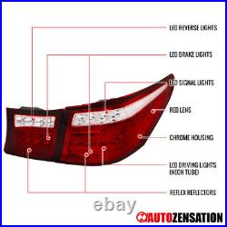 Fit 2007 2008 2009 Lexus LS460 Red LED Bar Tail Lights Brake Lamps Left+Right