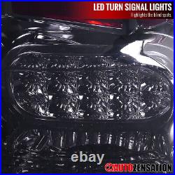 Fit 2007-2013 Toyota Tundra Pickup Smoke LED Tail Lights Rear Brake Lamps 07-13