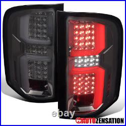 Fit 2007-2014 Chevy Silverado 1500 2500HD Smoke LED Tail Lights Lamps 07-14