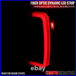 Fit 2007-2014 Tahoe Suburban Black Tail Lights Dynamic LED Sequential Signal