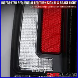 Fit 2007-2014 Tahoe Suburban Black Tail Lights Dynamic LED Sequential Signal