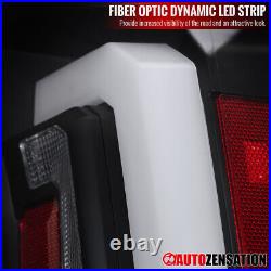 Fit 2007-2014 Tahoe Suburban Black Tail Lights Dynamic LED Sequential Signal