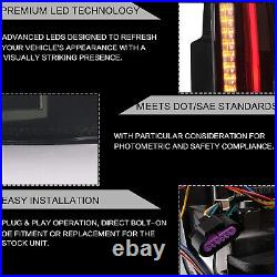 Fit 2007-2014 Yukon Suburban Tahoe SMOKED LED Tail Lights Escalade Style Pair