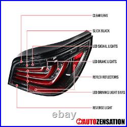 Fit 2008 2009 2010 BMW E60 525i 528i 535i Slick Black LED Tail Lights Brake Lamp