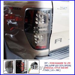 Fit 2012+ Ford Ranger T6 Smoke Led Tail Lamp Light Rear Wildtrak Xl Px LED CCFL