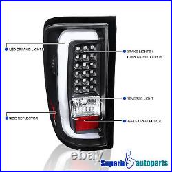 Fit 2014-2018 GMC Sierra 1500 2500HD 3500HD LED Tail Lamps Driving Lights Black