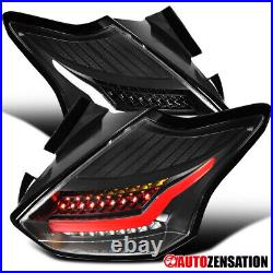 Fit 2015 2016 2017 2018 Ford Focus Hatchback LED Tail Lights Brake Lamps Black