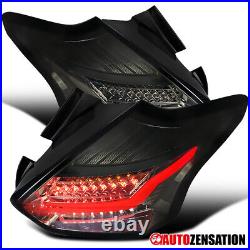 Fit 2015-2018 Ford Focus Hatchback Smoke Full LED Tail Lights Brake Lamps 15-18