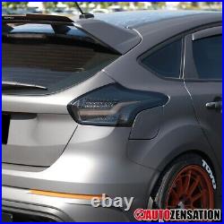 Fit 2015-2018 Ford Focus Hatchback Smoke Full LED Tail Lights Brake Lamps 15-18