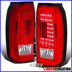 Fit 2015-2020 Chevy Tahoe Suburban Red LED Tail Lights Rear Brake Lamps 15-20
