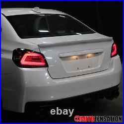 Fit 2015-2021 Subaru WRX STI Smoke LED Tube Tail Lights Sequential Signal 15-21