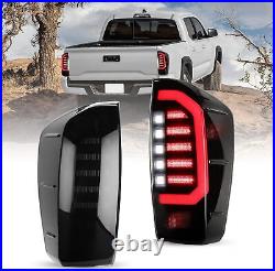 Fit 2016-2023 Toyota Tacoma Smoked LED Tail Lights with Sequential Turn Signal