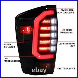 Fit 2016-2023 Toyota Tacoma Smoked LED Tail Lights with Sequential Turn Signal
