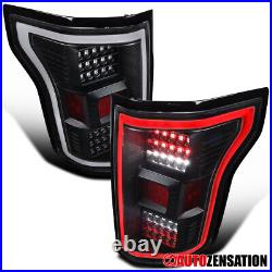 Fit 2018 2019 2020 Ford F150 Pickup LED Bar Tail Lights Rear Brake Lamps Black